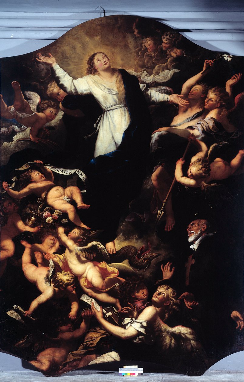 Neposkvrněné početí se svatým Filipem Nerim (obraz od Unknown artist