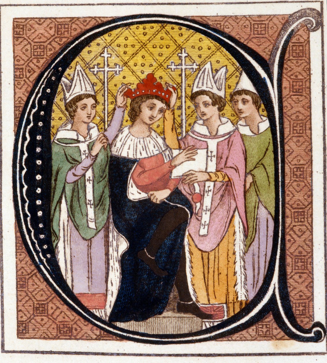 Inkonorace Edwarda I. Anglického (1239-1307) v roce 1272. Rytina 19. století. Národní knihovna Braidense. Milán od Unknown artist
