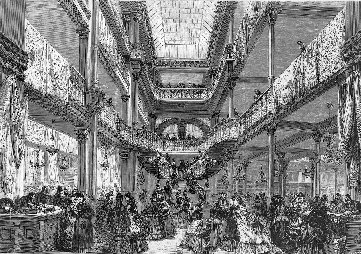 Interiér Pohled na slavný pařížský obchodní dům Au Bon Marche od Unknown artist
