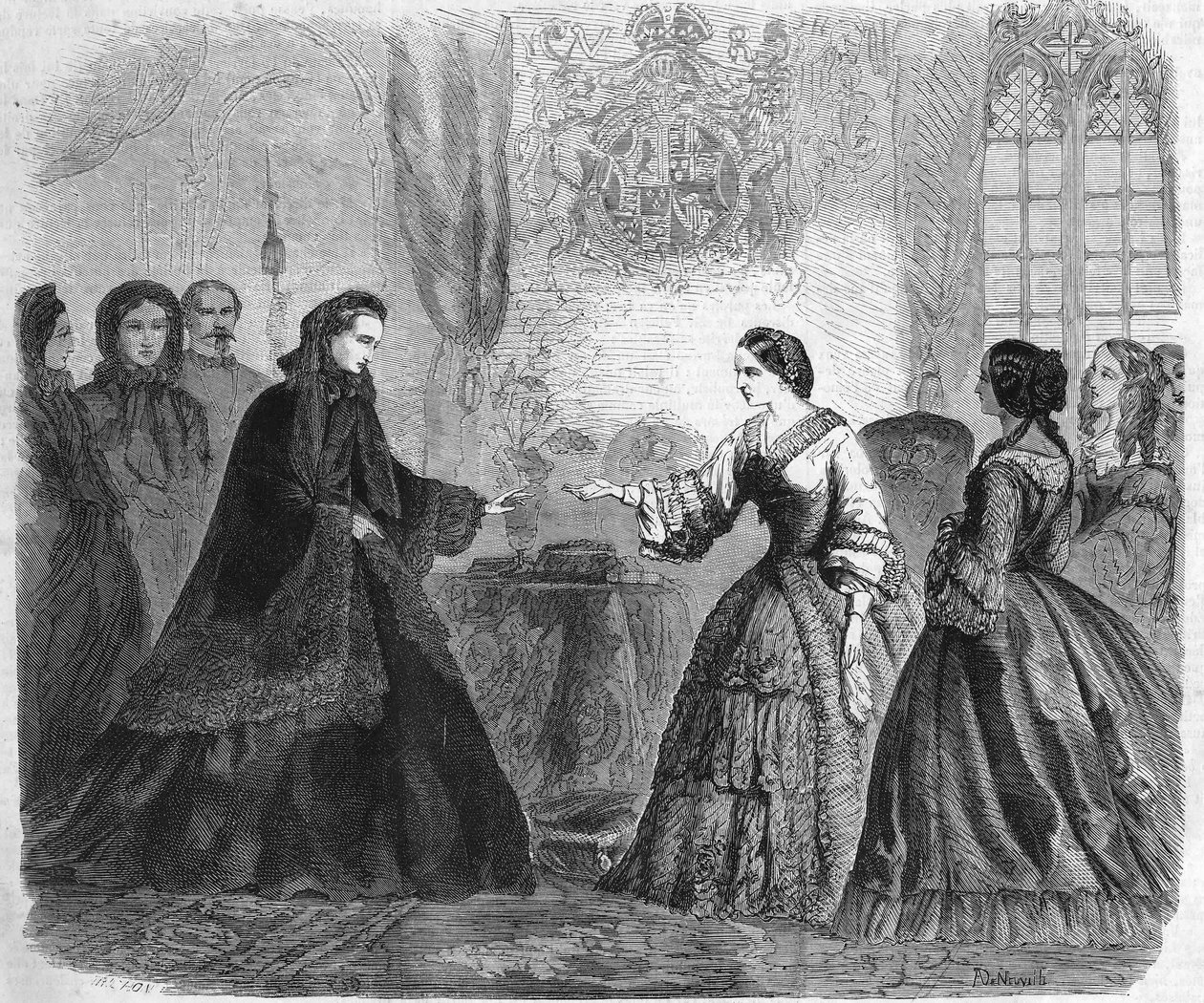Rozhovor Impress Eugenie a královny Viktorie na zámku Windsor 3. prosince od Unknown artist
