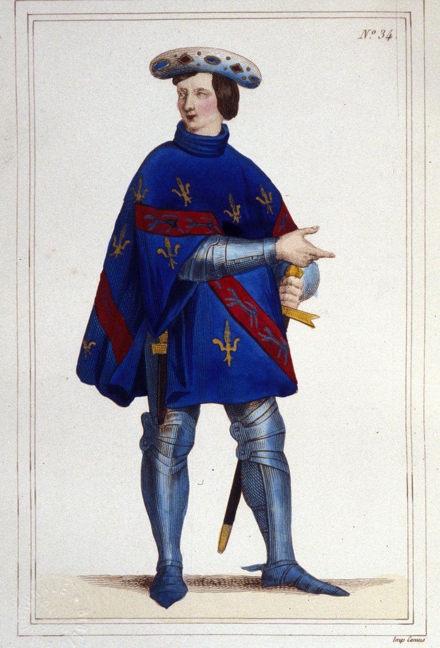 Jacques de Bourbon, hrabě z La Marche, francouzský konstábl v roce 1354 (? -1361). od Unknown artist