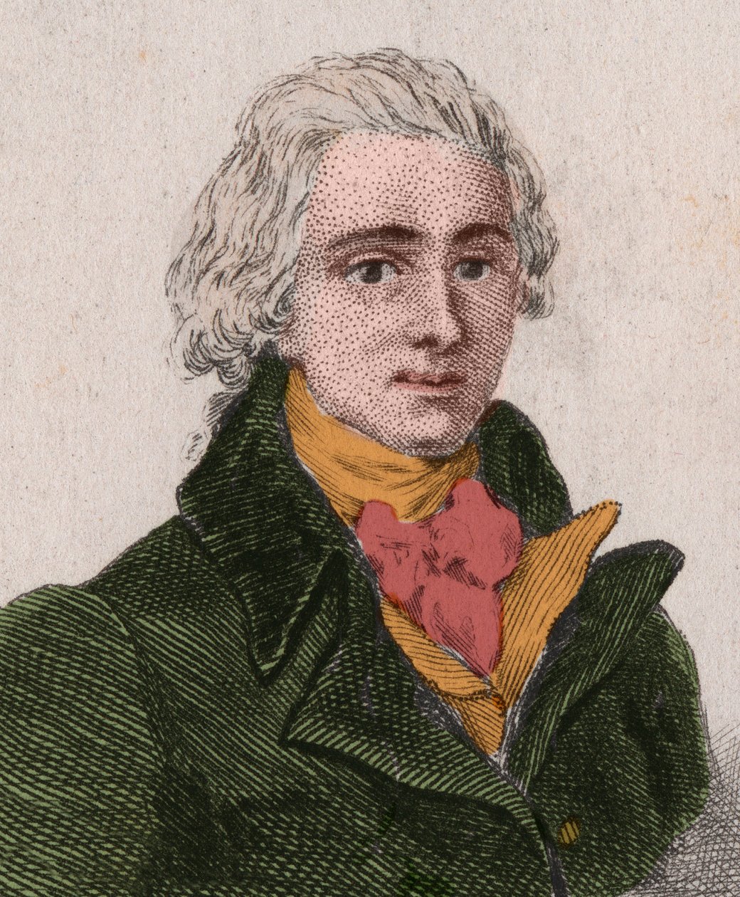 Jean-Pierre-Claris (Jean Pierre Claris) de Florian (1755-1794), dramatik, prozaik, básník, francouzský fabulista (1755-1794). Rytina z roku 1876. od Unknown artist