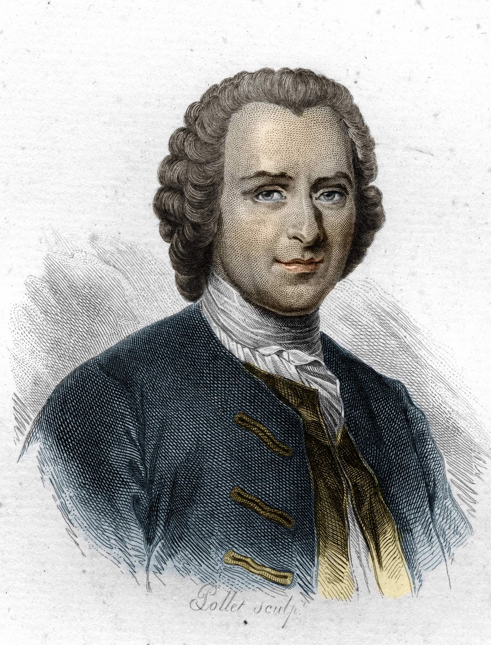 Jean Jacques Rousseau, francouzsky mluvící ženevský spisovatel a filozof. 19. století rytina od Unknown artist