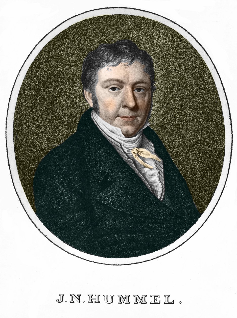Jean Nepomucene (Jean-Nepomucene) Hummel (Johann Nepomuk Hummel) (1778-1837). Rakouský pianista a skladatel od Unknown artist