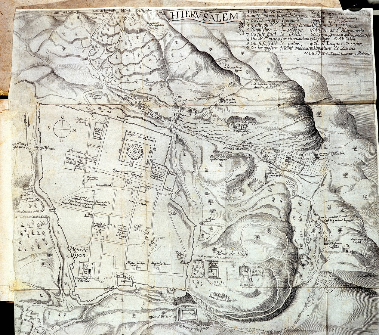 Jeruzalém - v „“ Cestě Levanty uskutečněné na králův příkaz v roce 1621“, editovaném v roce 1629 od Unknown artist