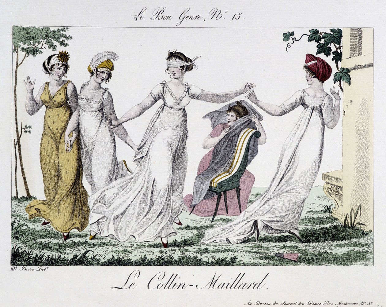 Hra Colina-Maillarda (Colin Maillard) – v žánru „“Le Bon“, n¡14, začátek 19. století od Unknown artist