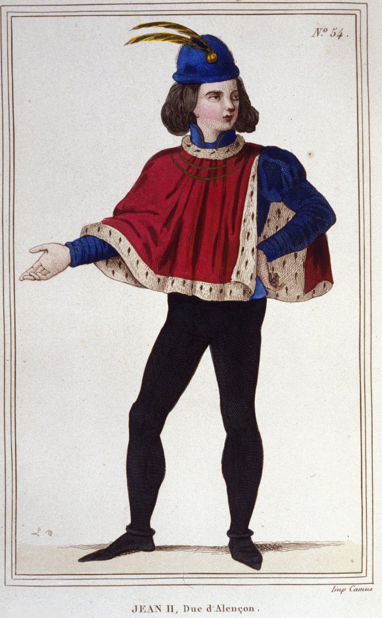 Jan II z Valois, vévoda z Alençonu (1409-1476). Velte královské armádě doprovázené Jeanne d