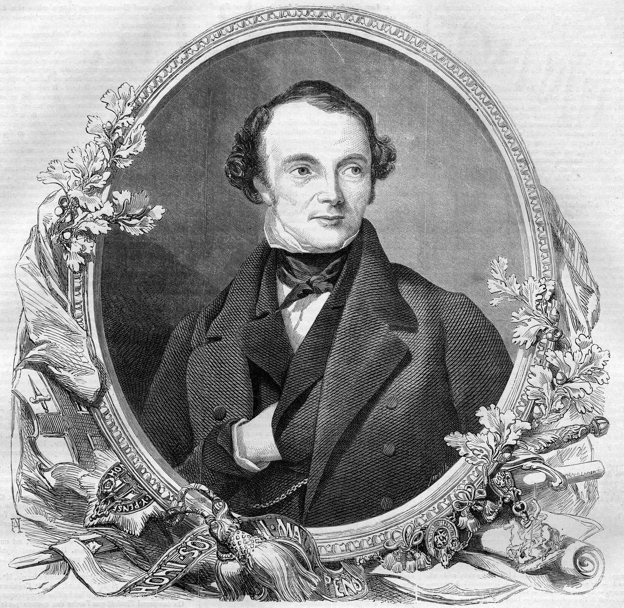 John Russell (1792-1878), britský politik, rytina z roku 1860. od Unknown artist