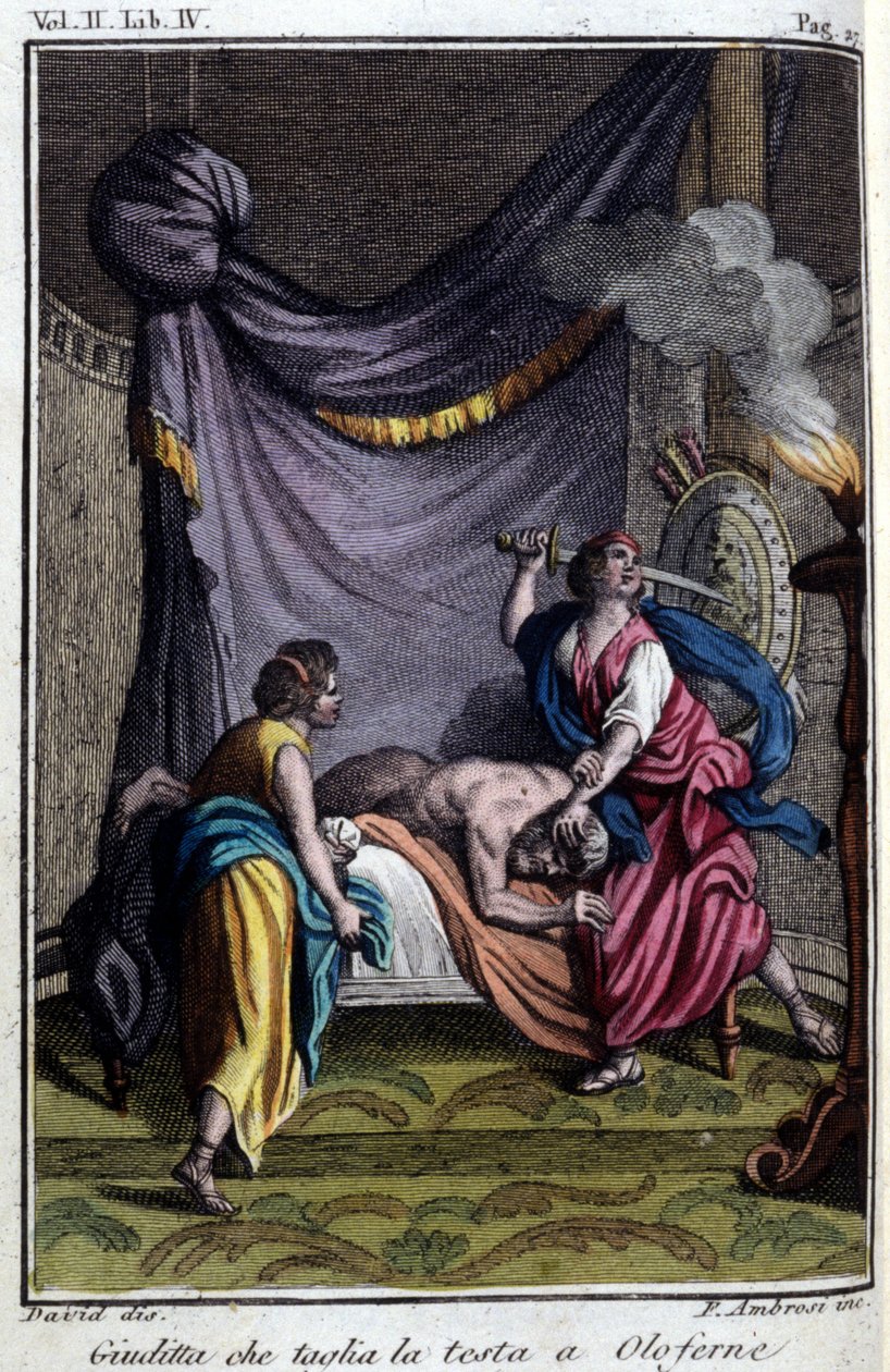 Judita usekne Holofernovi hlavu. od Unknown Artist