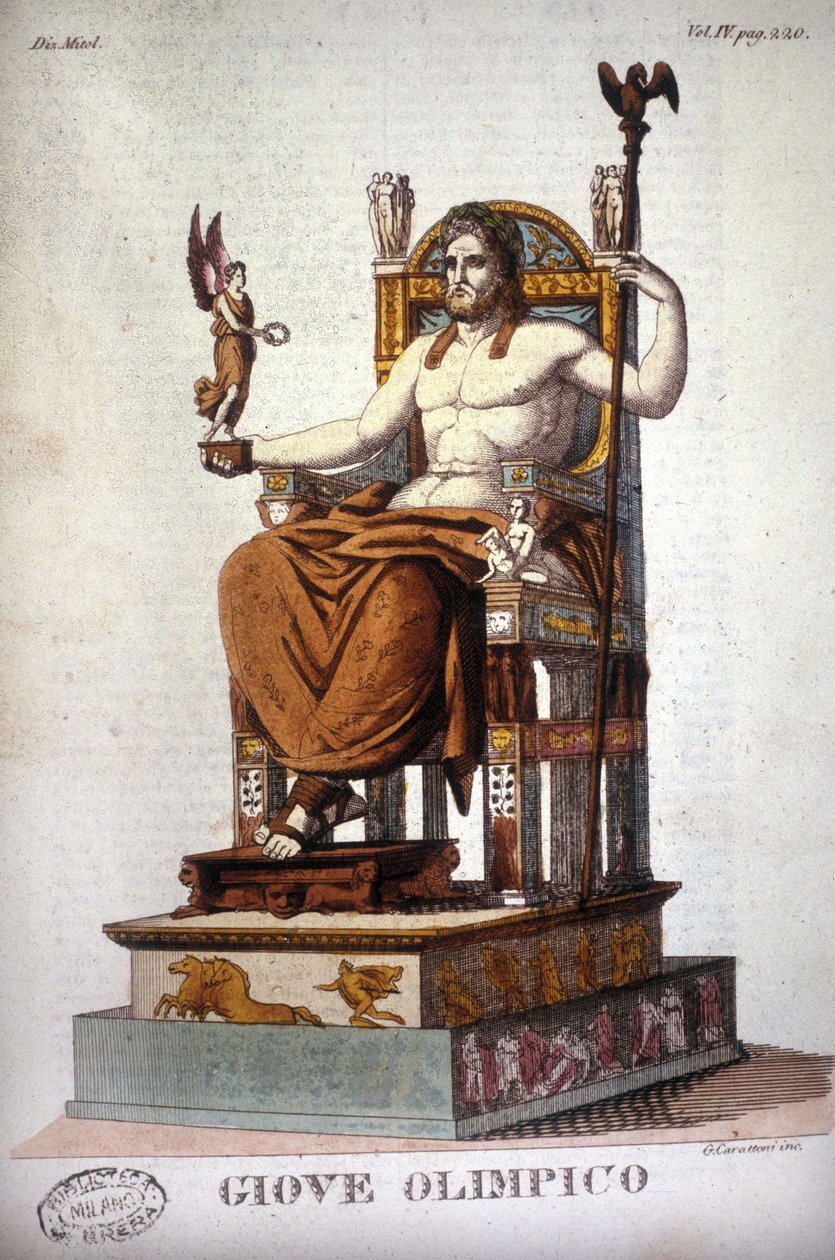 Jupiter (Zeus) - rytina od Unknown artist