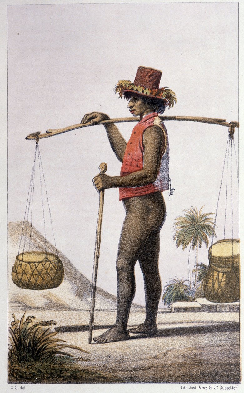 Kanak, Honolulu - v "" První švédská plavba "" od Skogmana Carla Johana Alfreda, ed. Stockhlom, Adolf Bonnier od Unknown artist