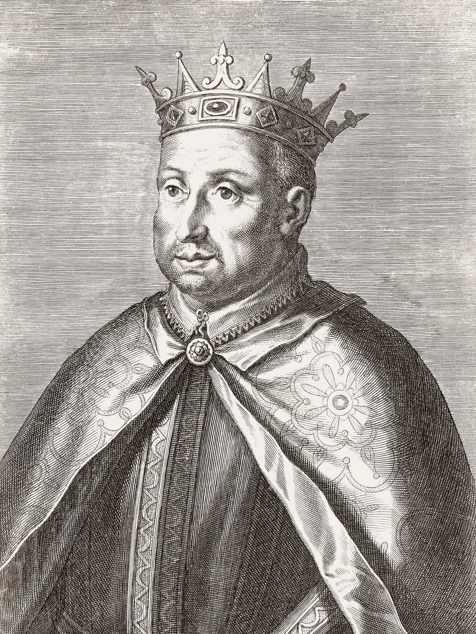 Portugalský král Afonso II. Portrét. od Unknown artist
