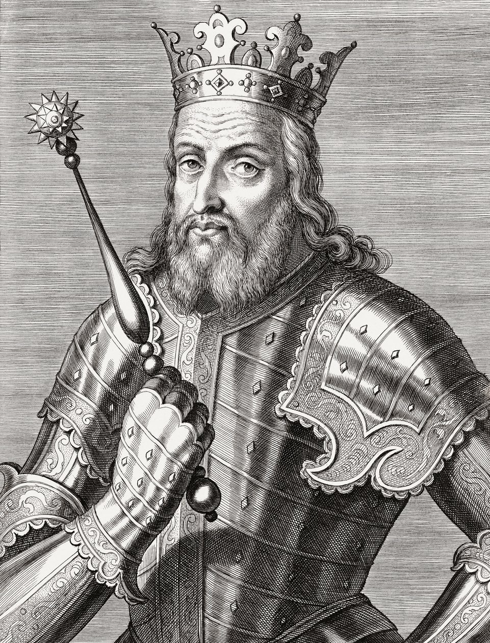 Portugalský král Afonso IV. Portrét. od Unknown artist