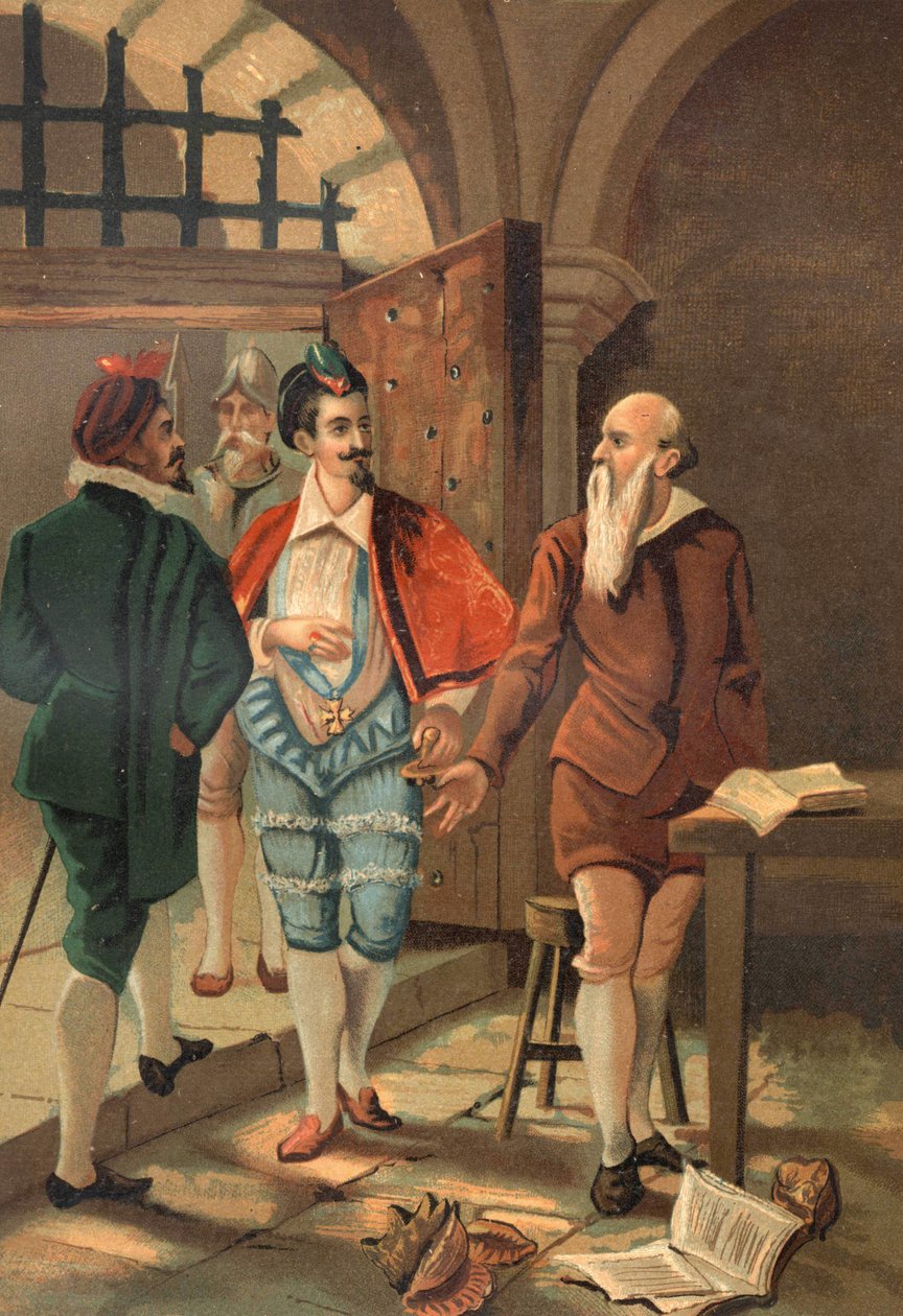Král Jindřich III. s Bernardem Palissym (1510 - 1589). Chromolitografie konce 19. století. založené na La Ciencia y sus Hombres od Louise Figuiera. Barcelona 1881 od Unknown artist