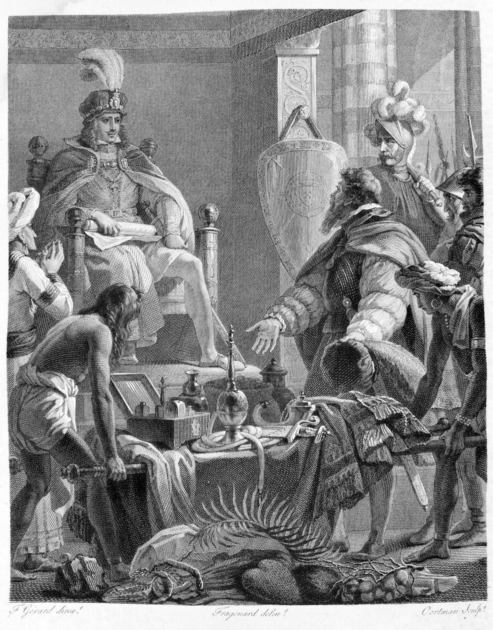 Král Manuel I. Veliký (1469 - 1521) obdržel Vasco de Gama. od Unknown artist