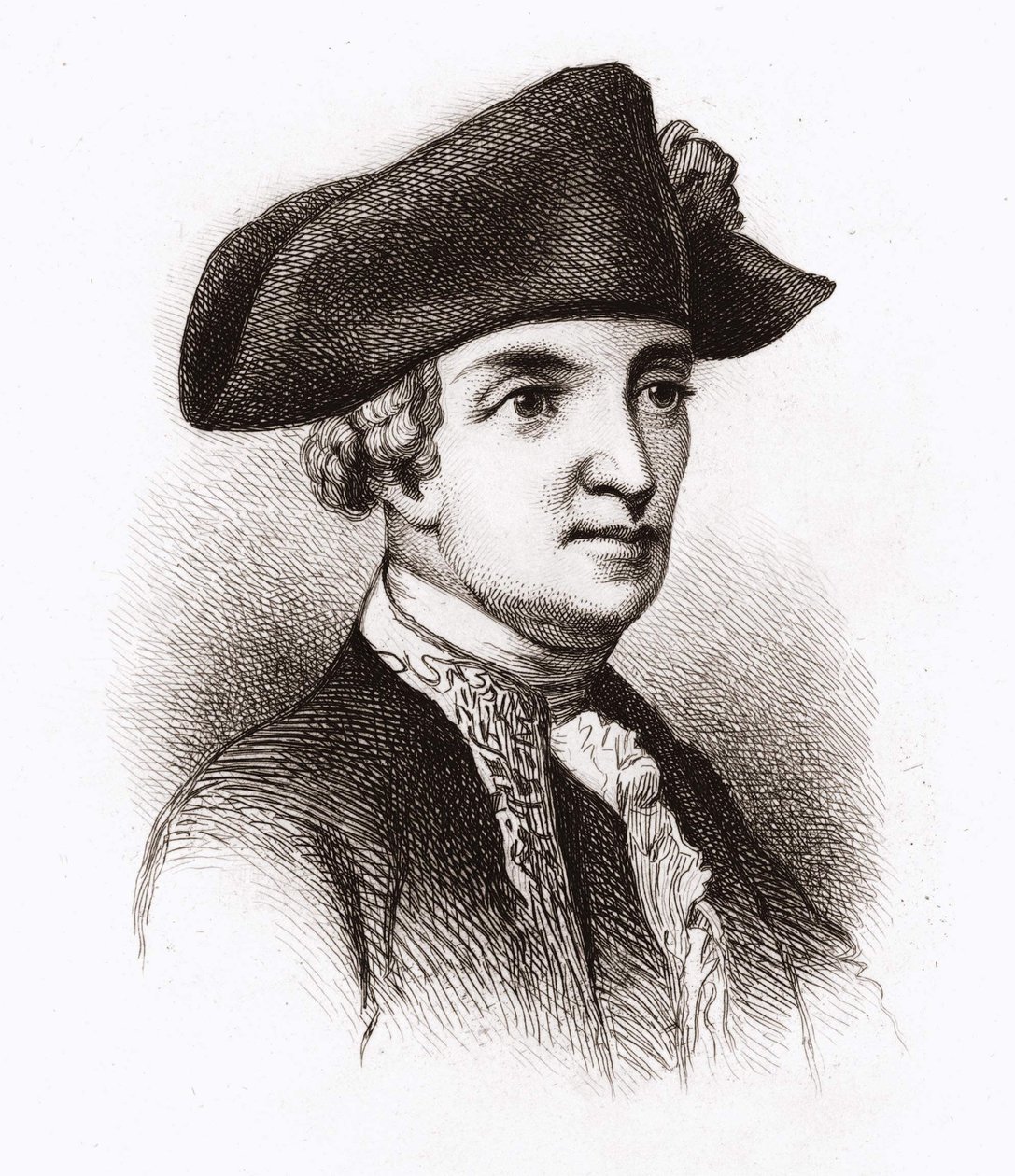 Rytíř z Chastelluxu, portrét Françoise Jeana, markýze z Chastelluxu (1734 - 1788), francouzského spisovatele a vojáka - grav. 19. století. od Unknown artist