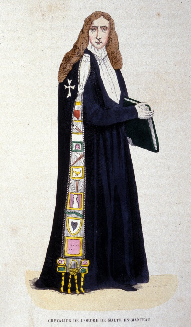 Rytíř Maltézského řádu v ryteckém kabátě 19. století od Unknown artist