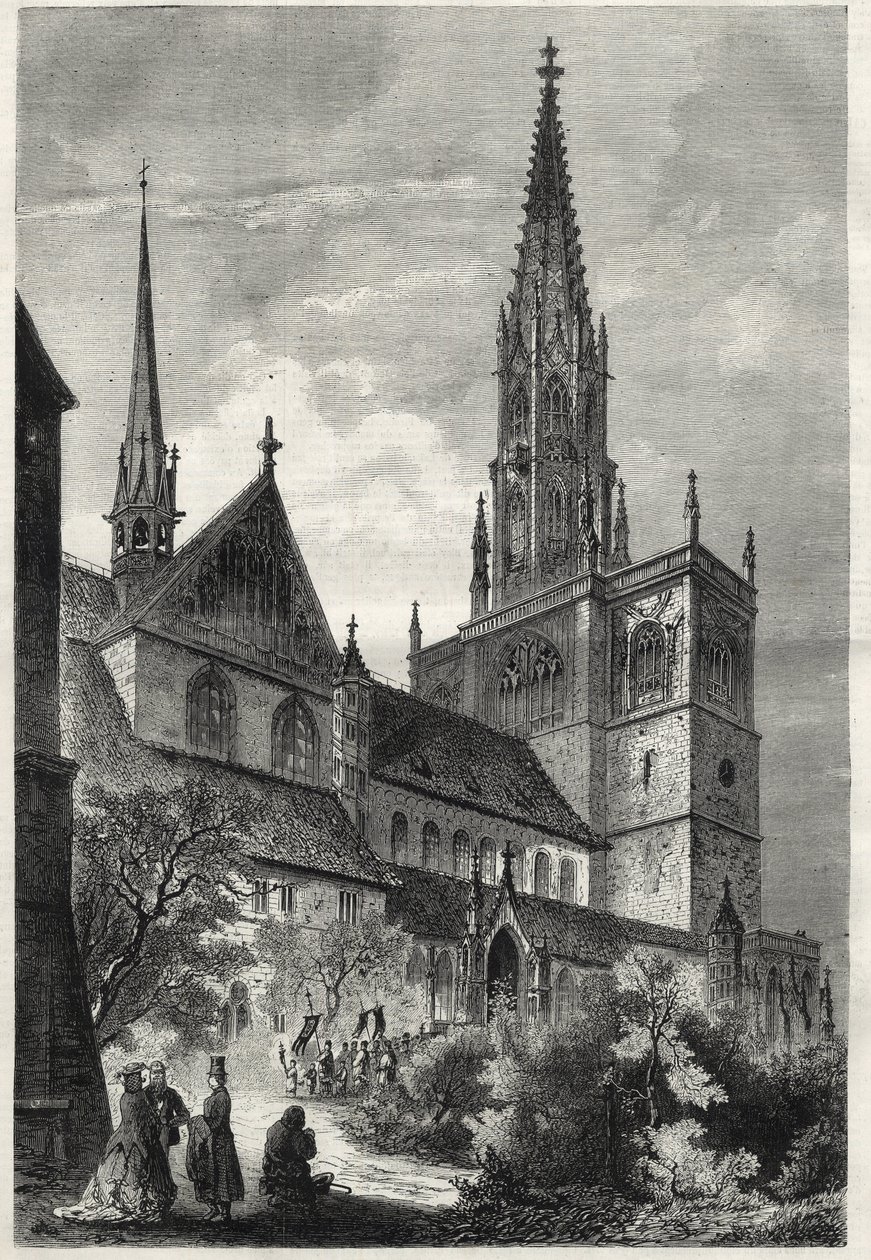 Konstanzer Munster - Kostnický chrám nebo kostnická katedrála - Německo - Cathedrale Notre-Dame (Notre Dame) de Constance - 1868 - od Unknown artist