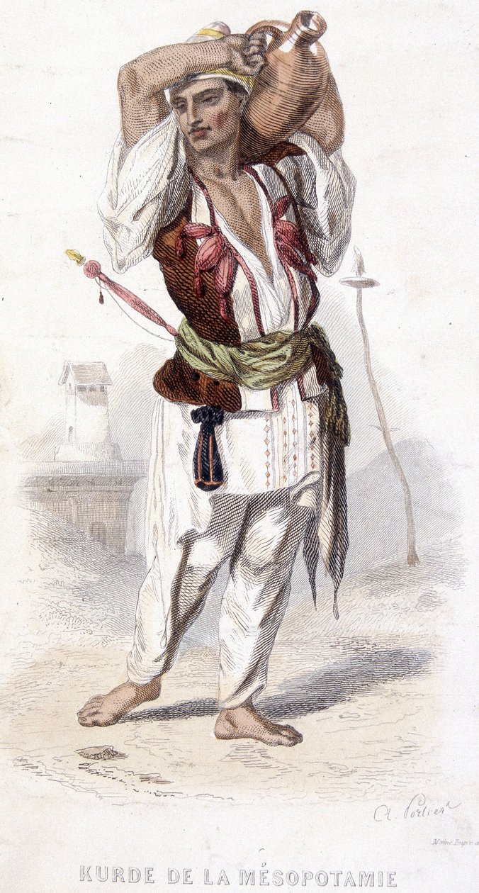 Kurdové z Mezopotámie nesoucí amfor. Kolem 1810-1860. od Unknown artist