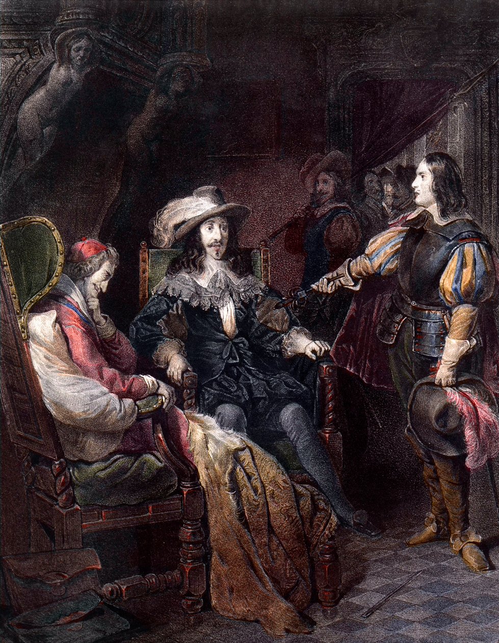 LOUIS XIII., francouzský král s Henri Coiffier de Ruze d