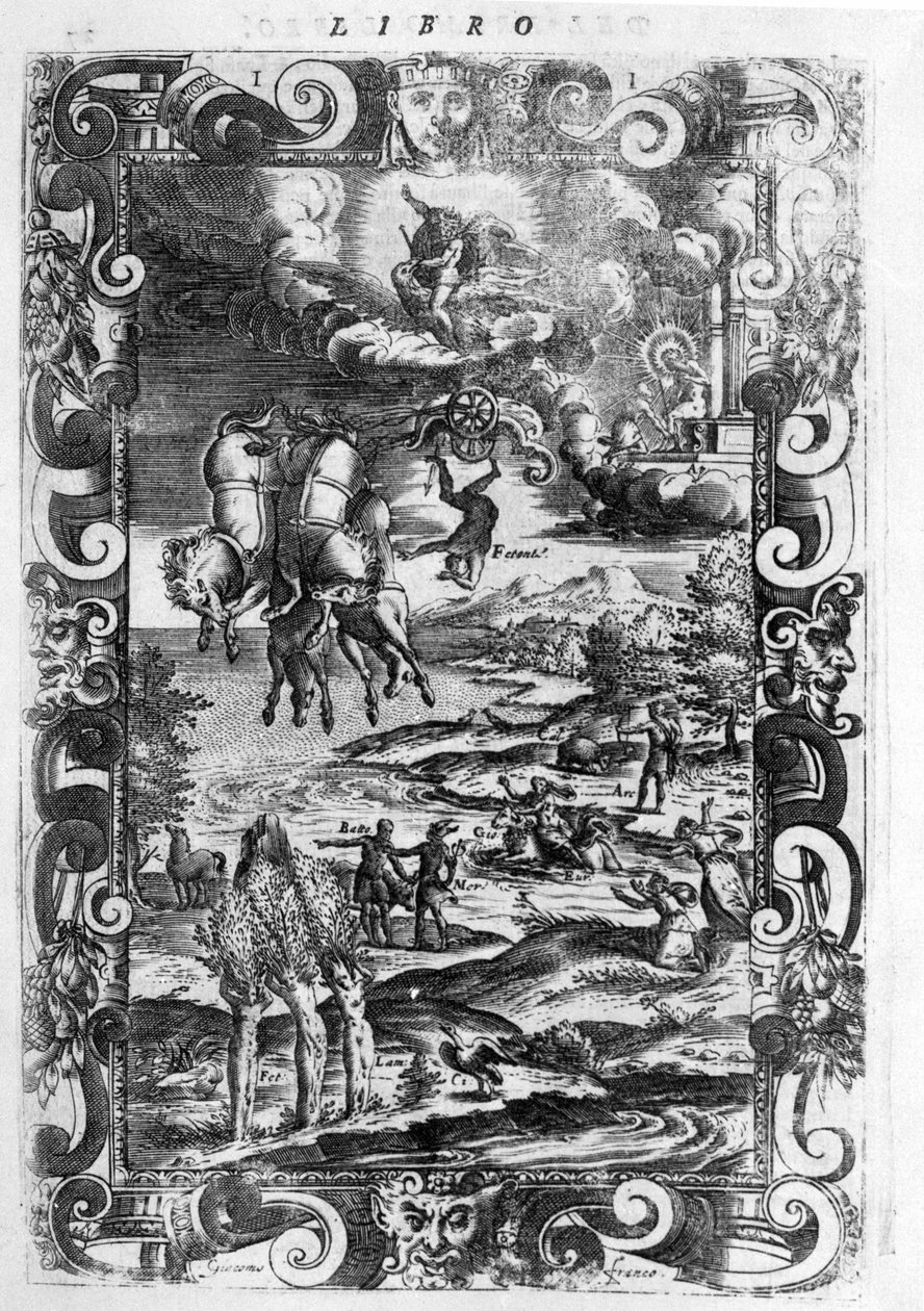 The Fall of Phaeton (Phaethon) – v „“Les Metamorphoses““ od Ovide – Editions de Paris od Unknown artist