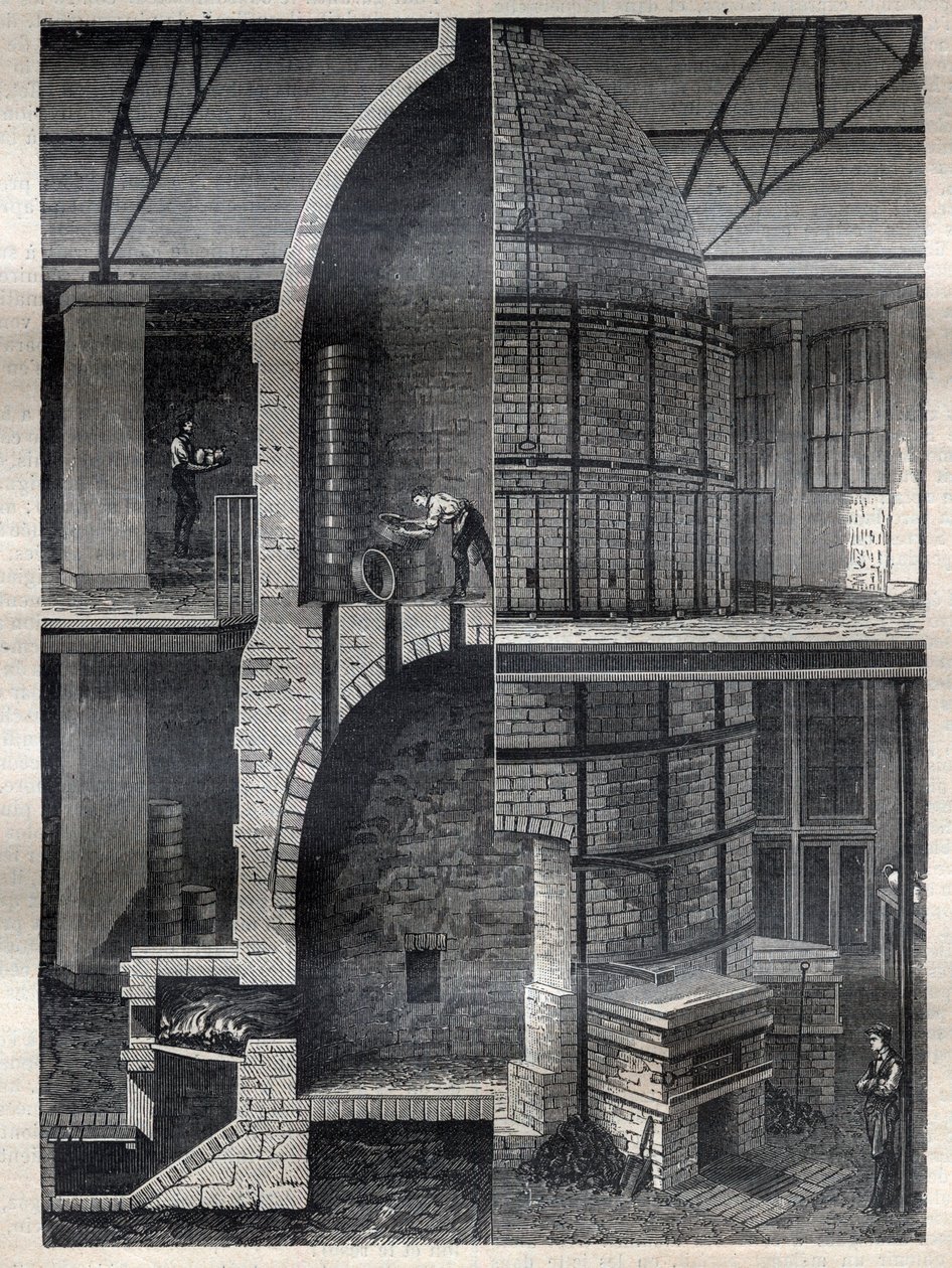 Výroba váz v továrně Sevres - Gravírování v „La Science francaise““ od Unknown artist
