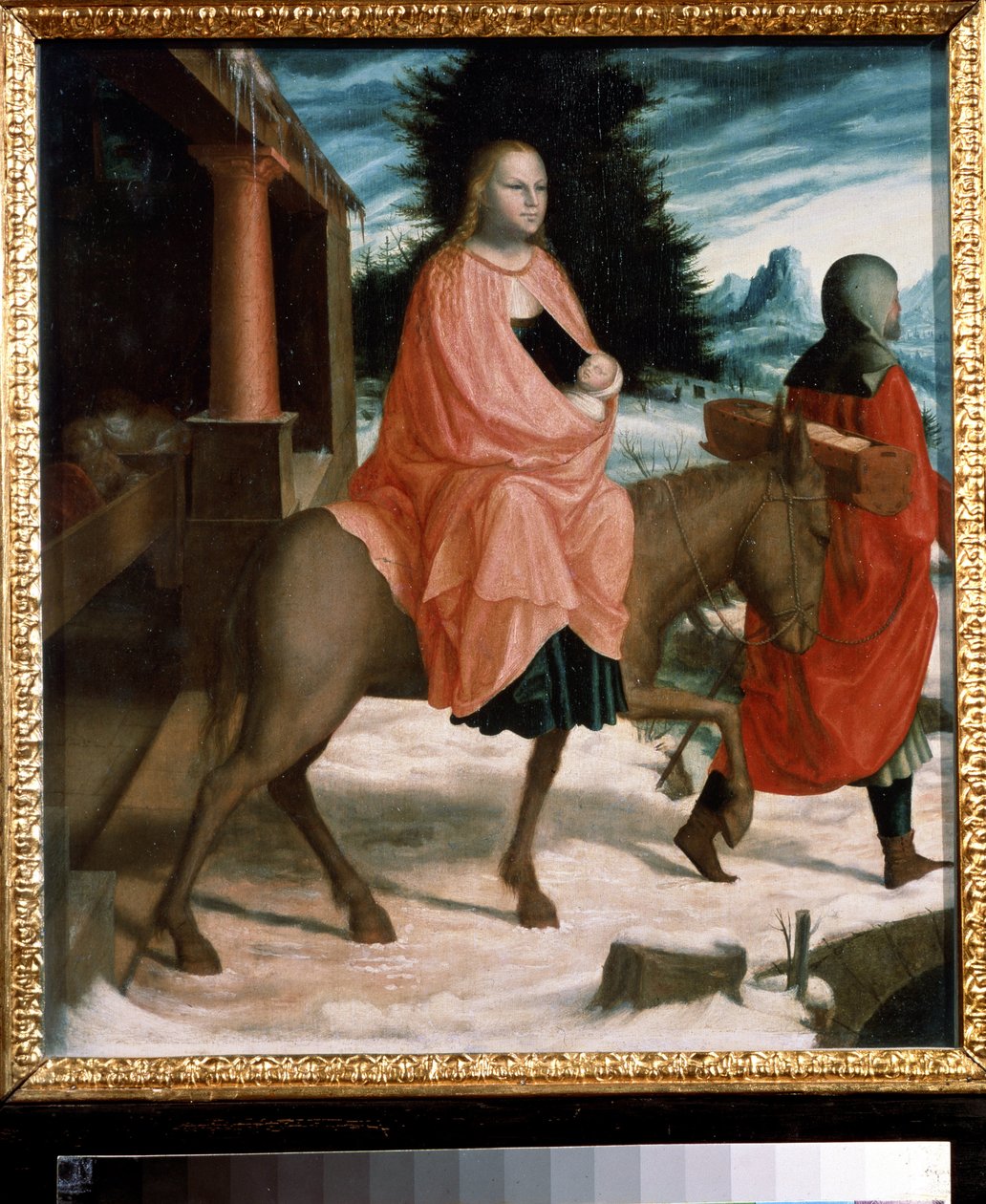 ""The Flight into Egypt"" (The Flight into Egypt) Obraz od neznámého umělce z 15. století. Puškinovo muzeum, Moskva od Unknown artist