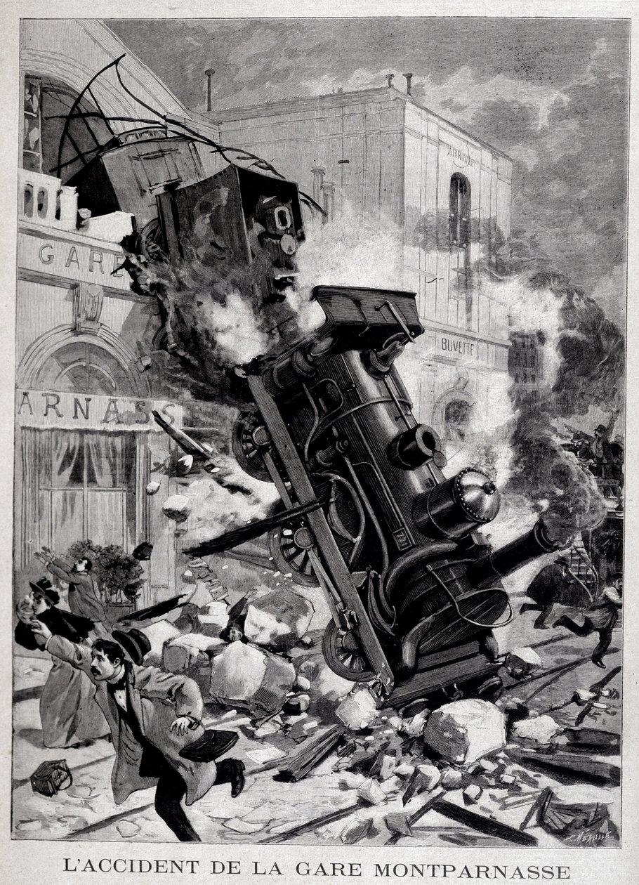 Nehoda na Gare Montparnasse v Paříži - v „“Le Petite Journal“ od Unknown artist