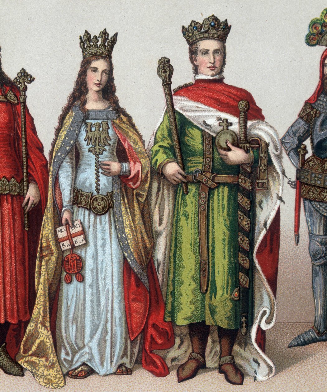 Ladislas II nebo V Jagellon (1350-1434), velkovévoda litevský a král Polska. Chromolitografie 19. století. od Unknown artist