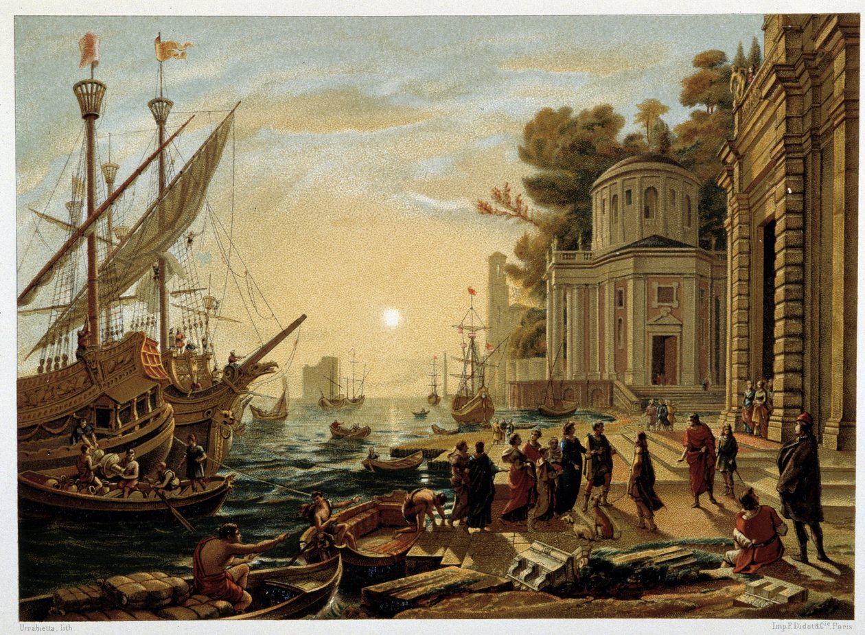 Deplaning of Cleopatra at Tarsus, from ap. Claude Gellée alias Le Lorrain od Unknown artist