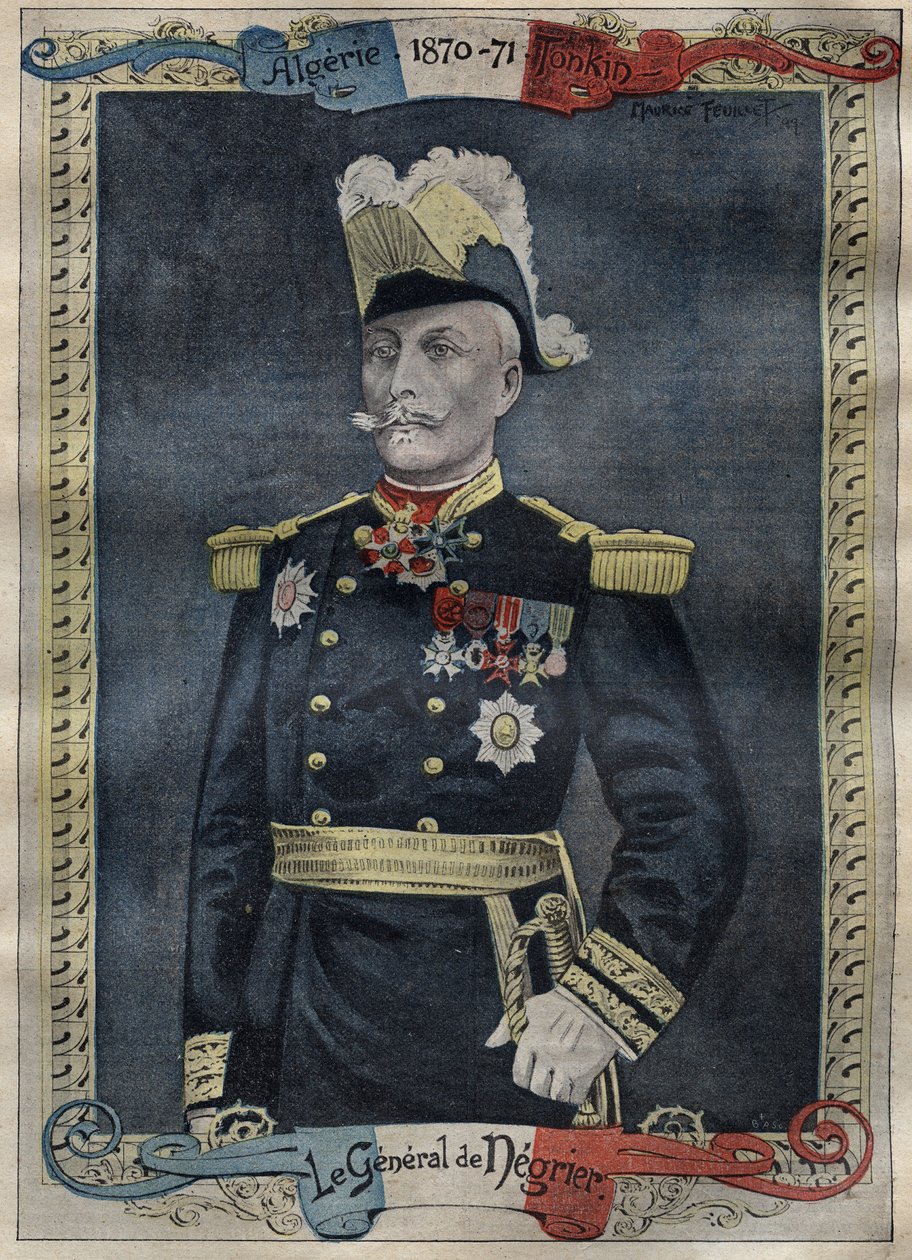 Generál Francois Oscar de Negrier 1839-1913 - rytina v „Le-Pelerin““ z roku 1899 od Unknown artist