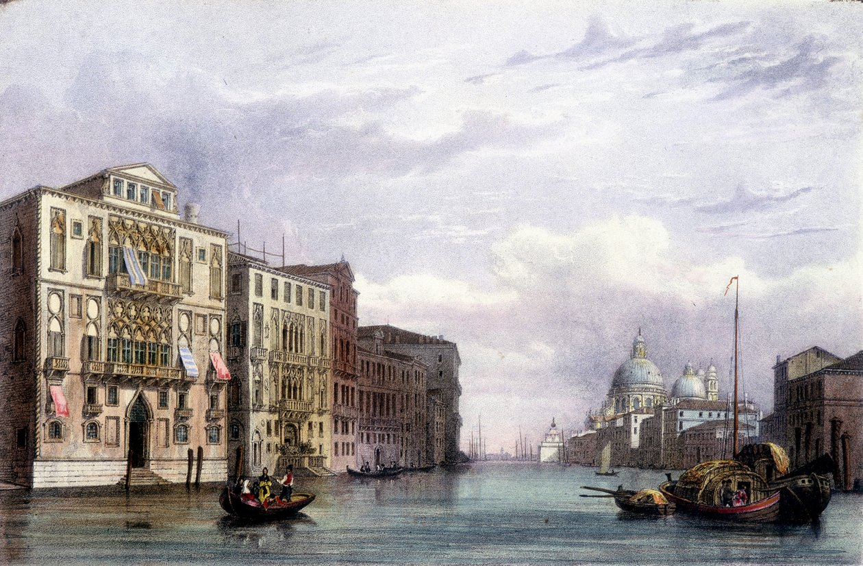 Le grand canal - v „Albu hlavních pohledů na Benátky“, nemoc. od Marco Moro, ed. Gio Brizeghel, v.1840 od Unknown artist