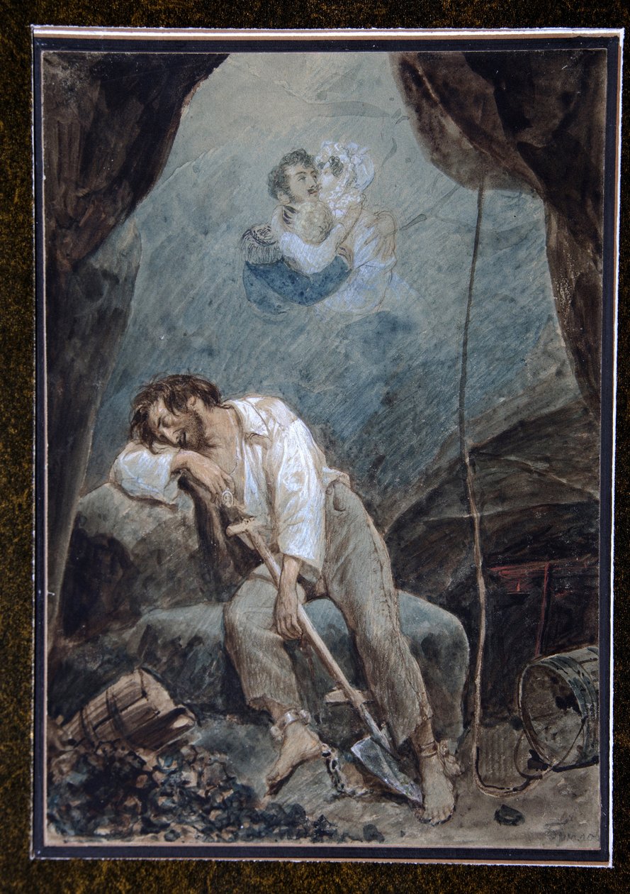 Le rêve de Volkonski (Sen Volkonského) - Serguei Grigorievitch Volkonski (1788-1865), generálmajor ruské císařské armády a Decembrist, byl odsouzen k 20 letům vězení a internován v roce 1832 v pevnosti Čita a pracoval v dolech od Unknown artist