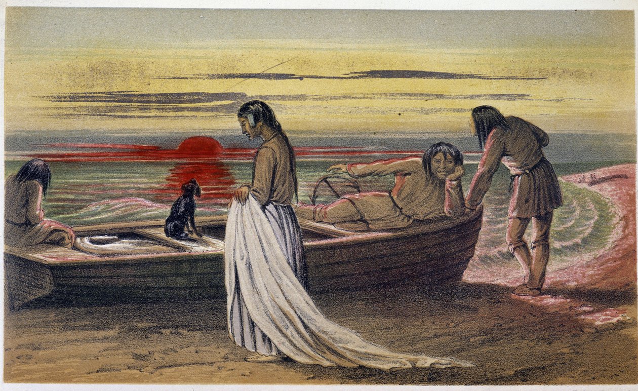Le shroud „“ The winding sheet““ – v „“Exploration of the Labrador Peninsula““ od Hind, Londýn od Unknown artist