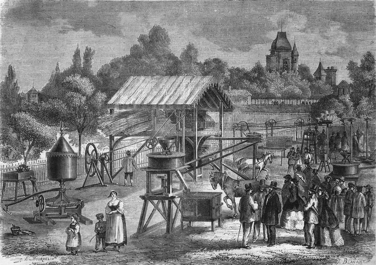 Les Machines agricole od pana Josepha Pineta Jr., stavitele v Abilly (Indre et Loire) v roce 1865. od Unknown artist