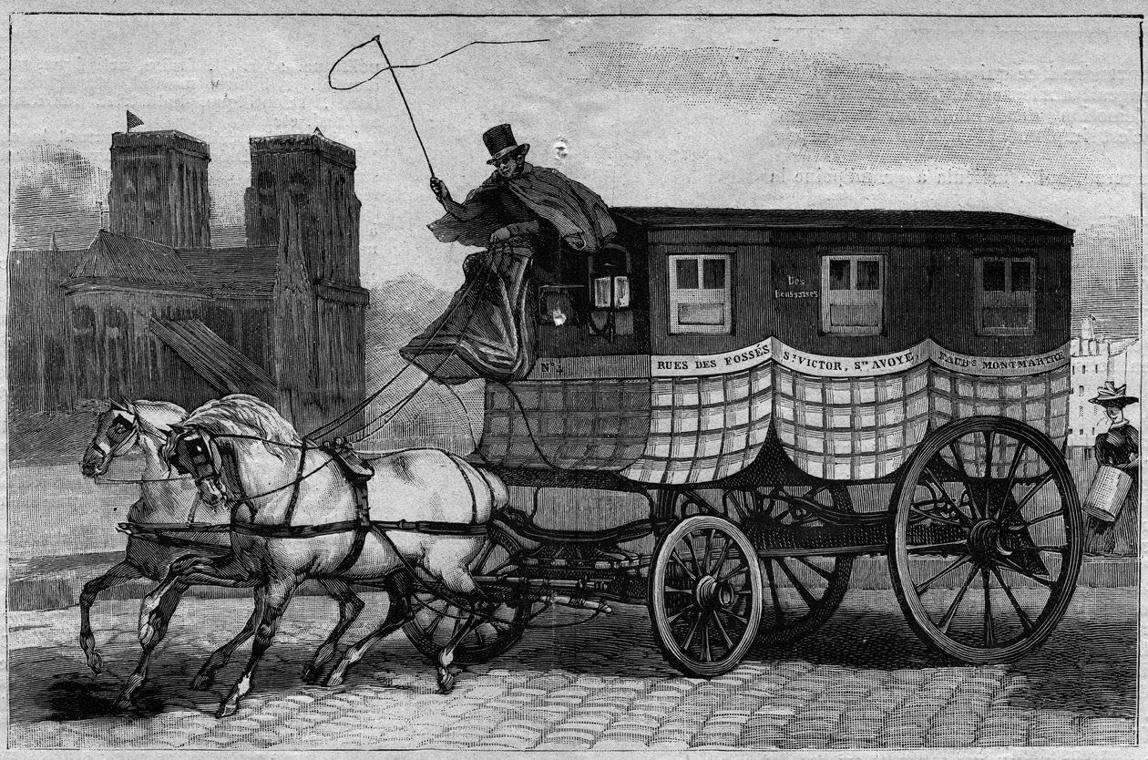 Les Omnibus de Paris v 19. století: skotský - rytina z roku 1892 od Unknown artist