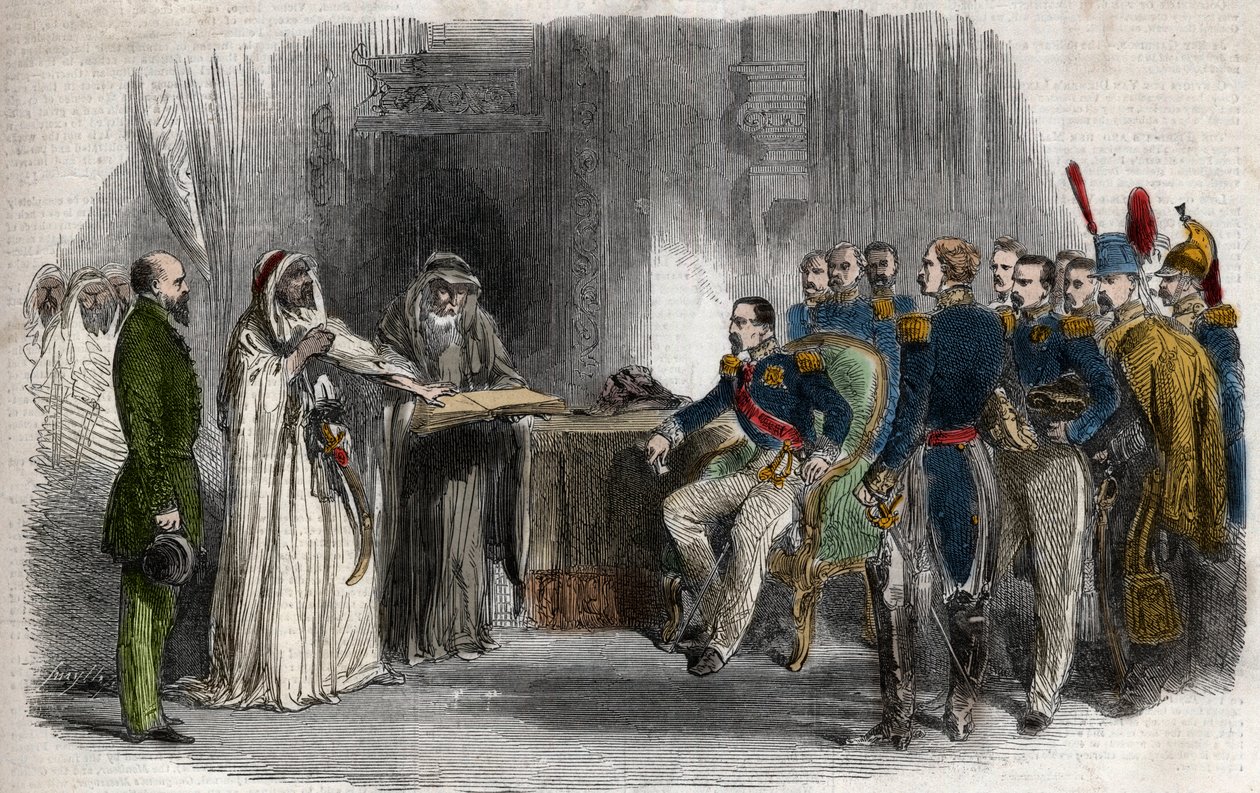 Osvobození Abd-el-Kadera Napoleonem III. ze zámku Amboise od Unknown artist