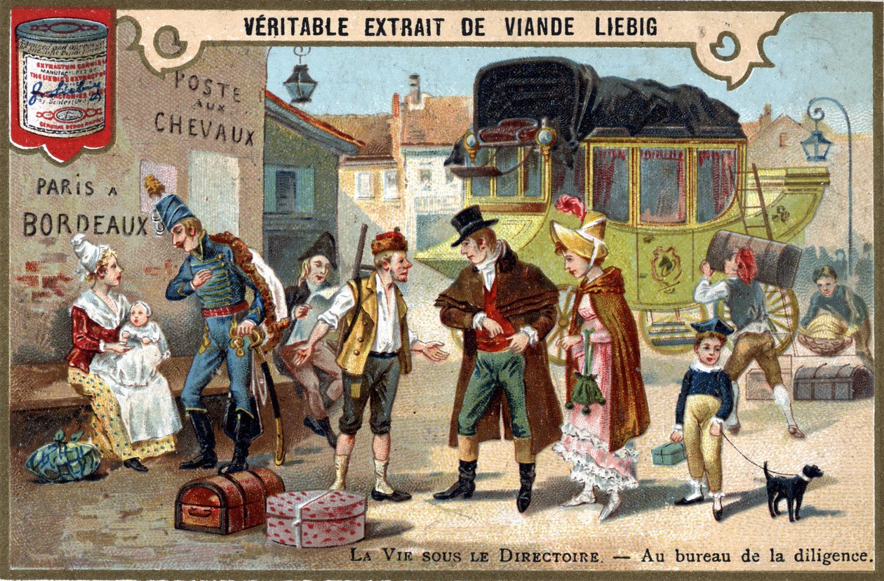 Život ve výkonné radě: v kanceláři péče. Chromolitografie, Liebigův snímek. od Unknown artist