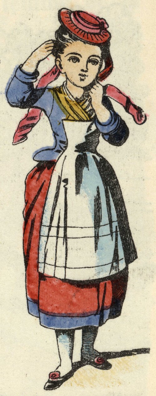 Červená Karkulka. Ilustrace pohádky „Červená karkulka“ od Charlese Perraulta od Unknown artist