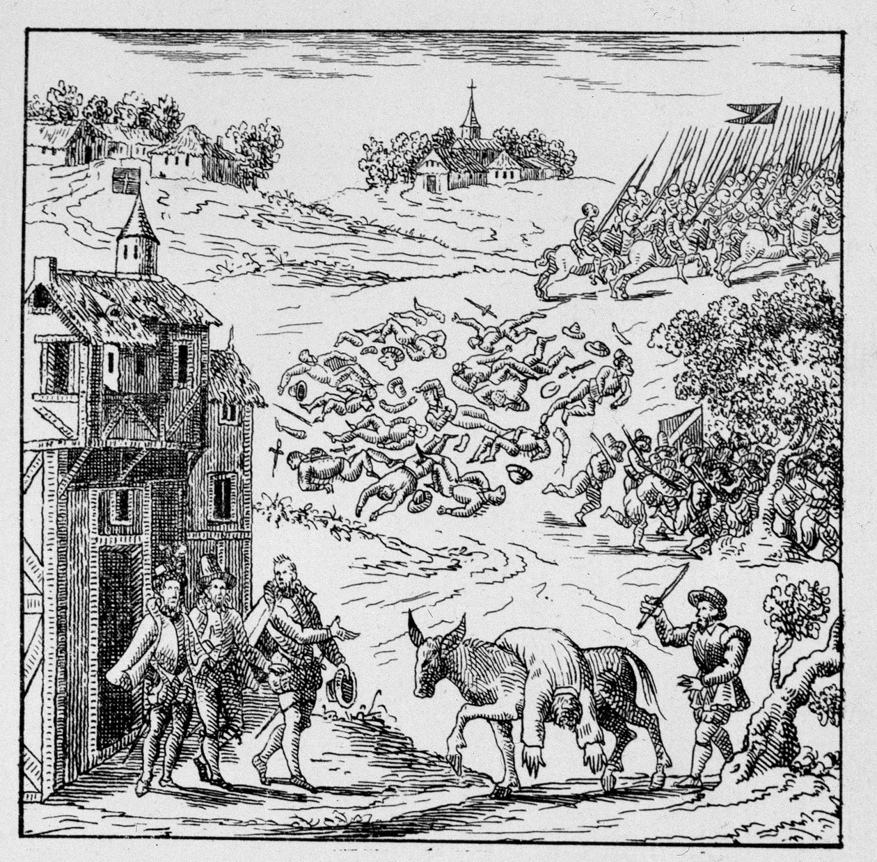 Ludvík I. Bourbonský, princ z Conde (Bourbon-Conde) (1530-1569) byl zabit v bitvě a jeho tělo, nasazené na anessu, bylo přivezeno do Jarnacu, vystaveno zraku celé armády a poté prodáno vévodovi. z Longueville, jeho švagr, který ho nechal carr od Unknown artist