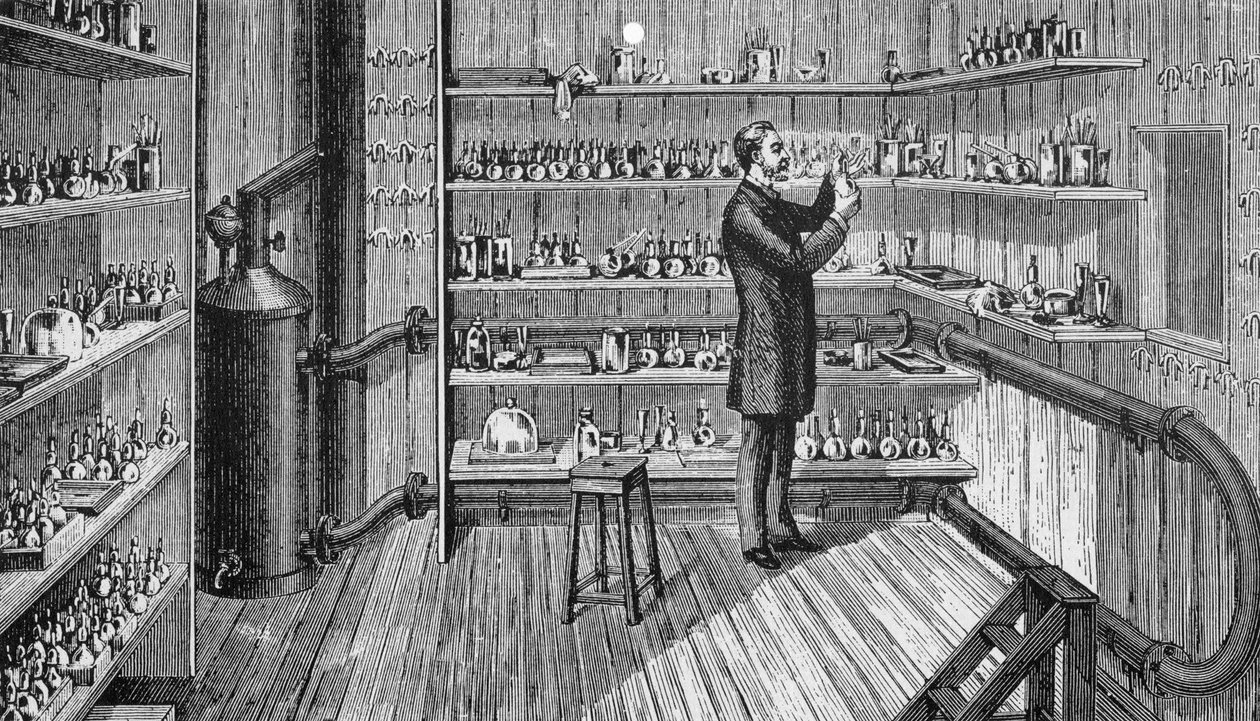 Louis Pasteur (1822-1895), francouzský chemik a biolog, v roce 1883 na Ecole Normale v Paříži. od Unknown artist
