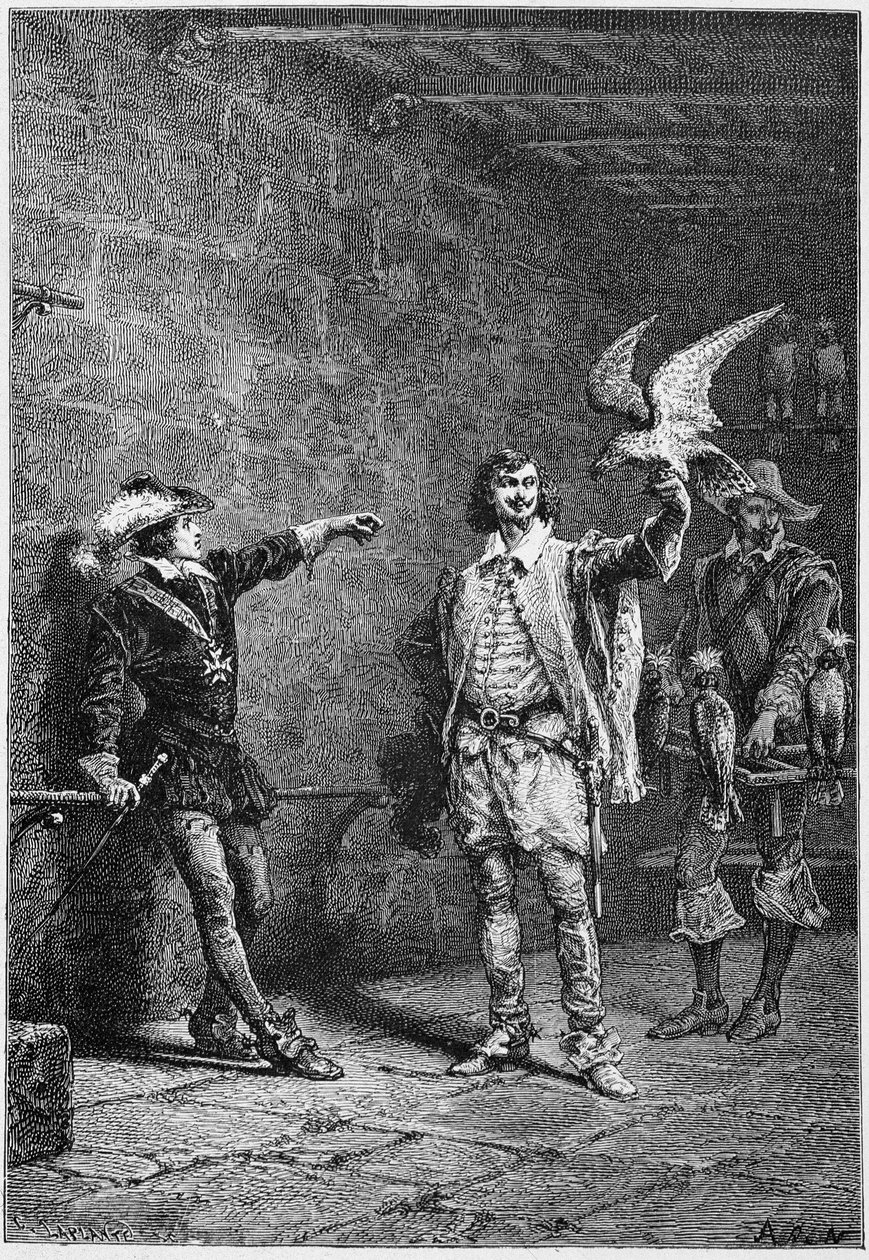 Ludvík XIII. ve věku šestnácti let a jeho oblíbenec Albert de Luynes – v „Histoire de France““ od nejvzdálenějších dob do roku 1789“ od M. Guizota od Unknown artist