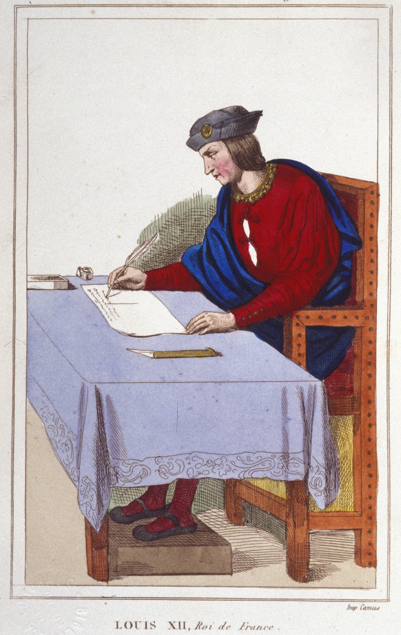 Louis XII (1462-1515), král Francie, rytina z roku 1830 od Unknown artist