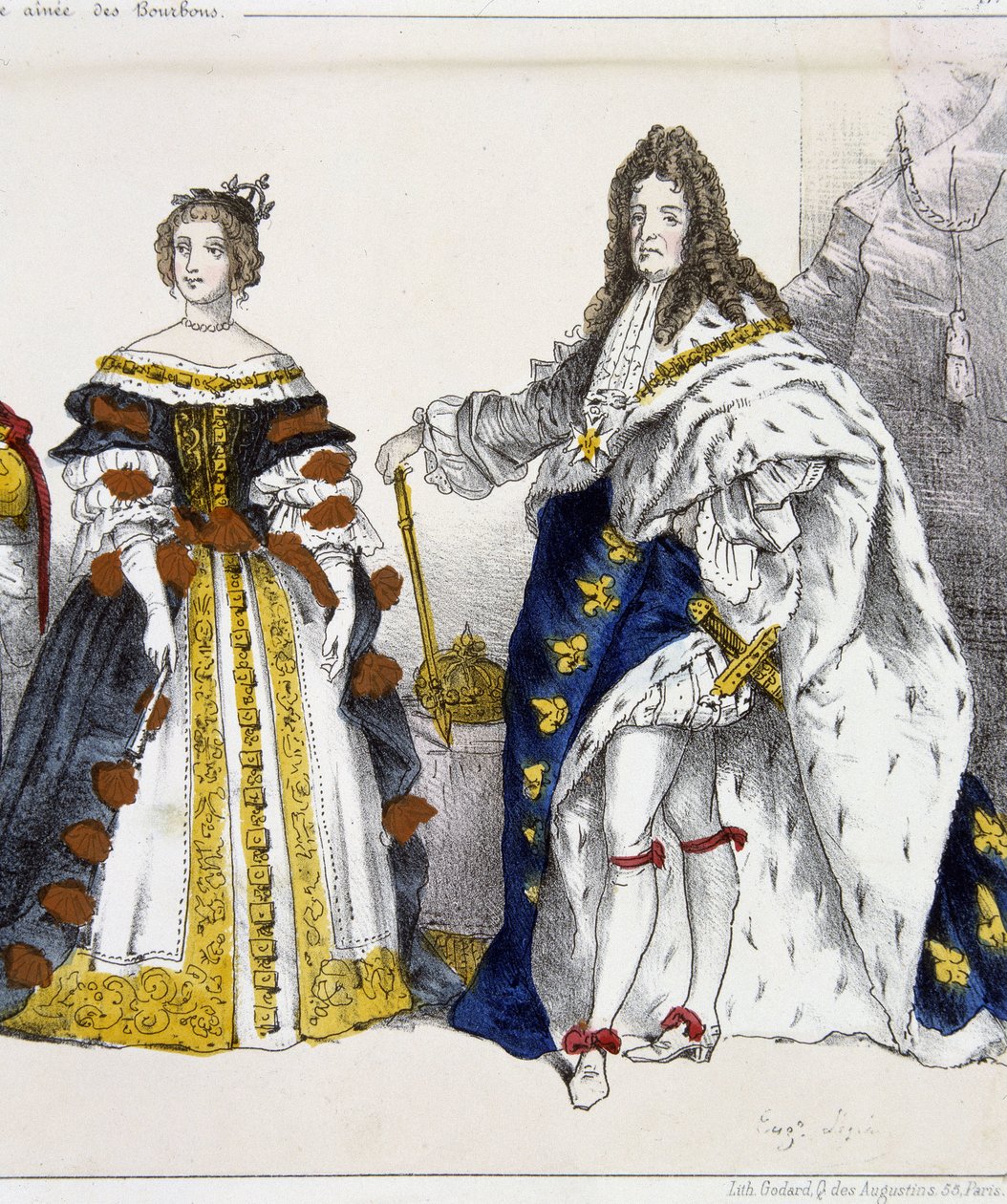 Ludvík XIV. a Marie Terezie Rakouská - v "" Francouzští králové a královny"" od Unknown artist