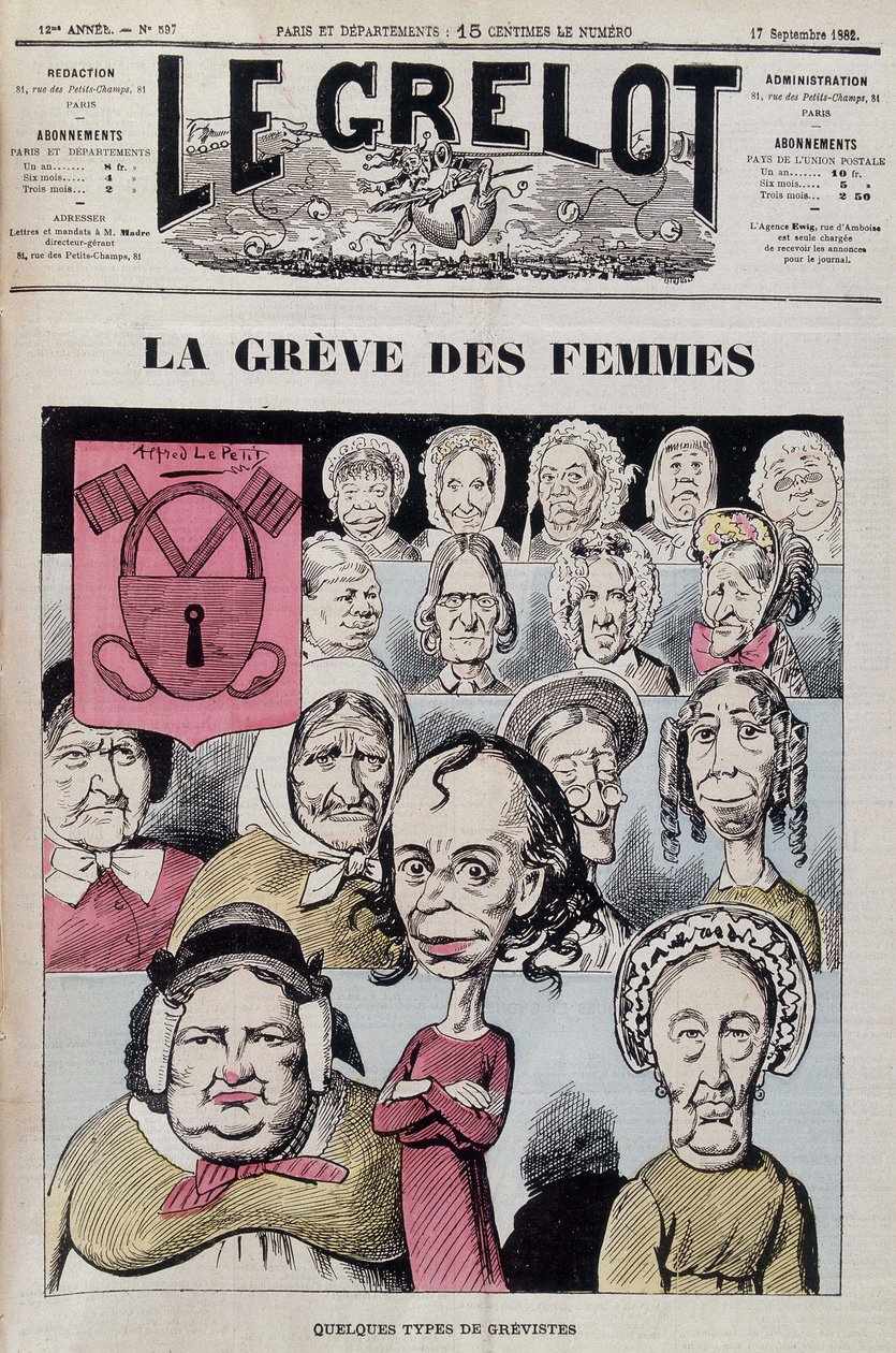 Louise Michel vede stávku žen od Unknown artist
