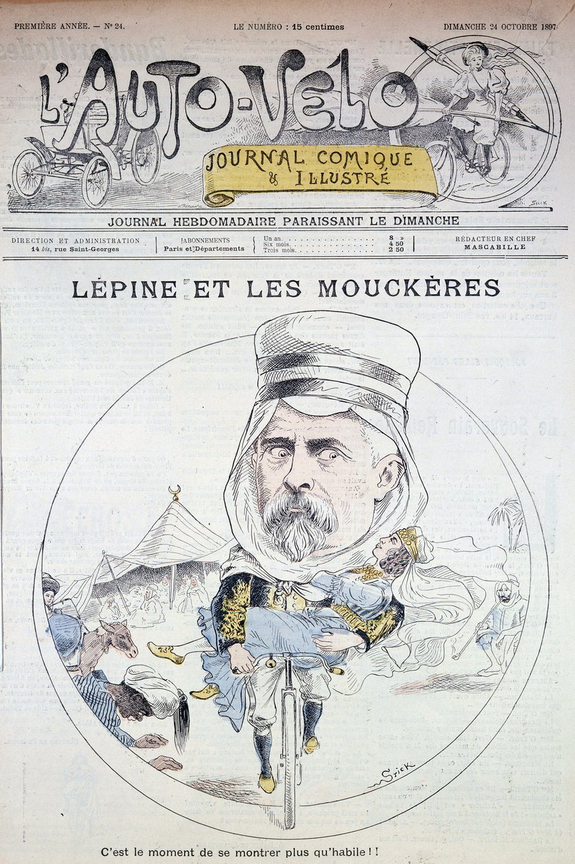 Lépine a Mouckères - v „Auto-Vélo““ z 12.12.1897, Bibl.de la ville de Paris. od Unknown artist