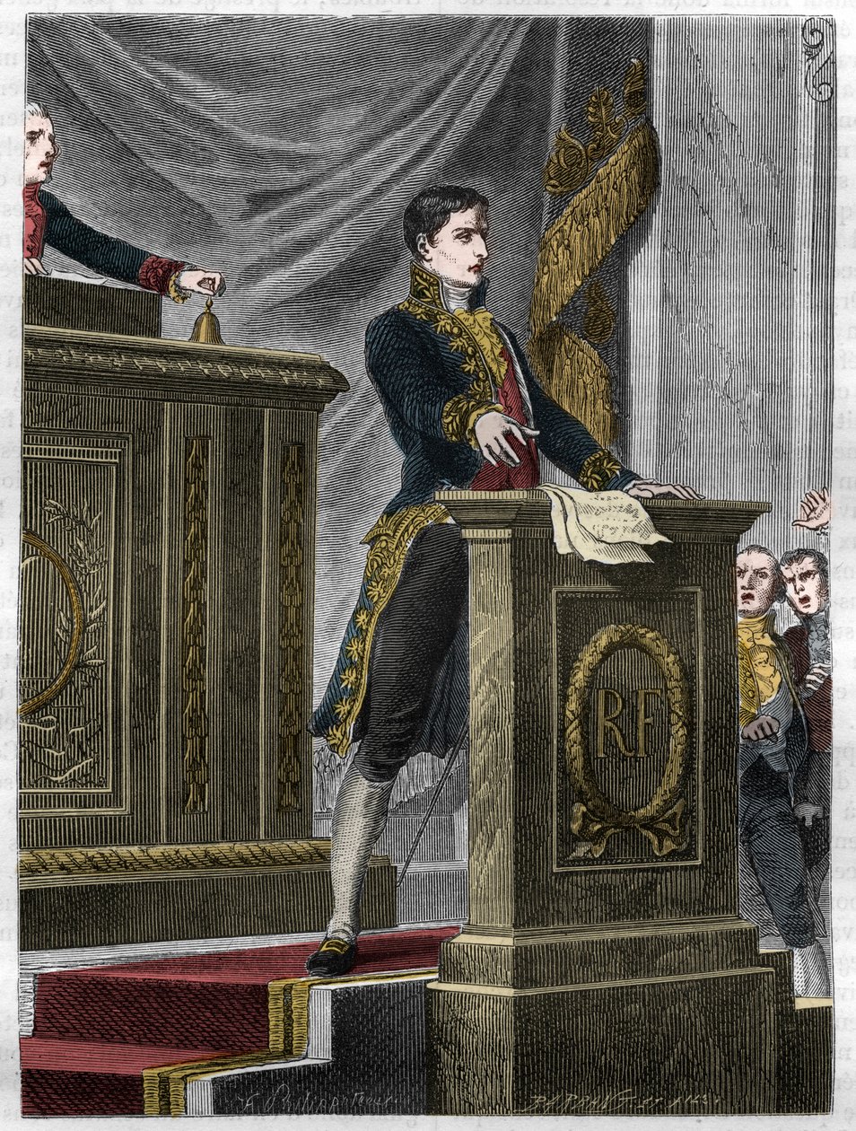 Lucien Bonaparte, francouzský politik, hovořící v Národním shromáždění o zákonu na vytvoření Čestné legie v Paříži od Unknown artist