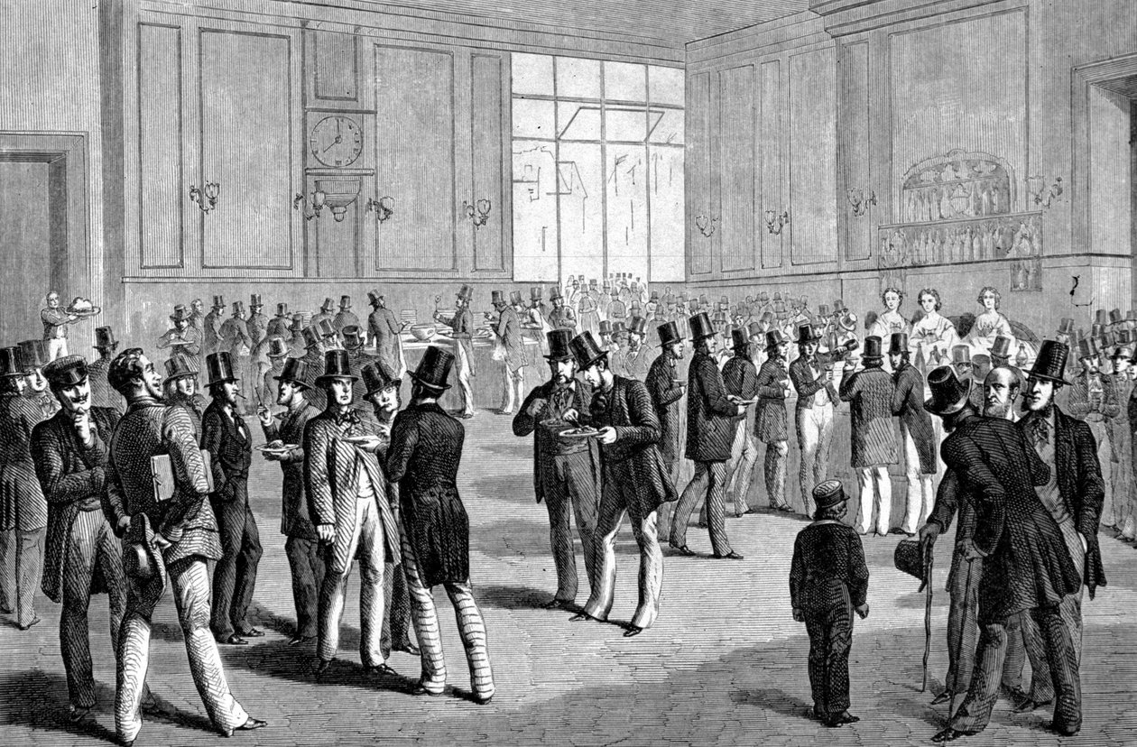 Oběd v baru v San Franciscu, Kalifornie (USA) 1860. od Unknown artist
