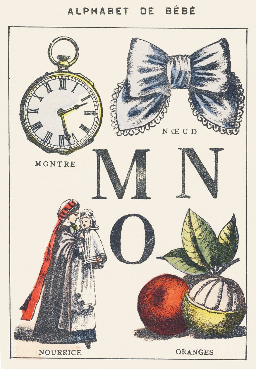 M N O: hodinky, uzel, ošetřovatelka, pomeranče od Unknown artist
