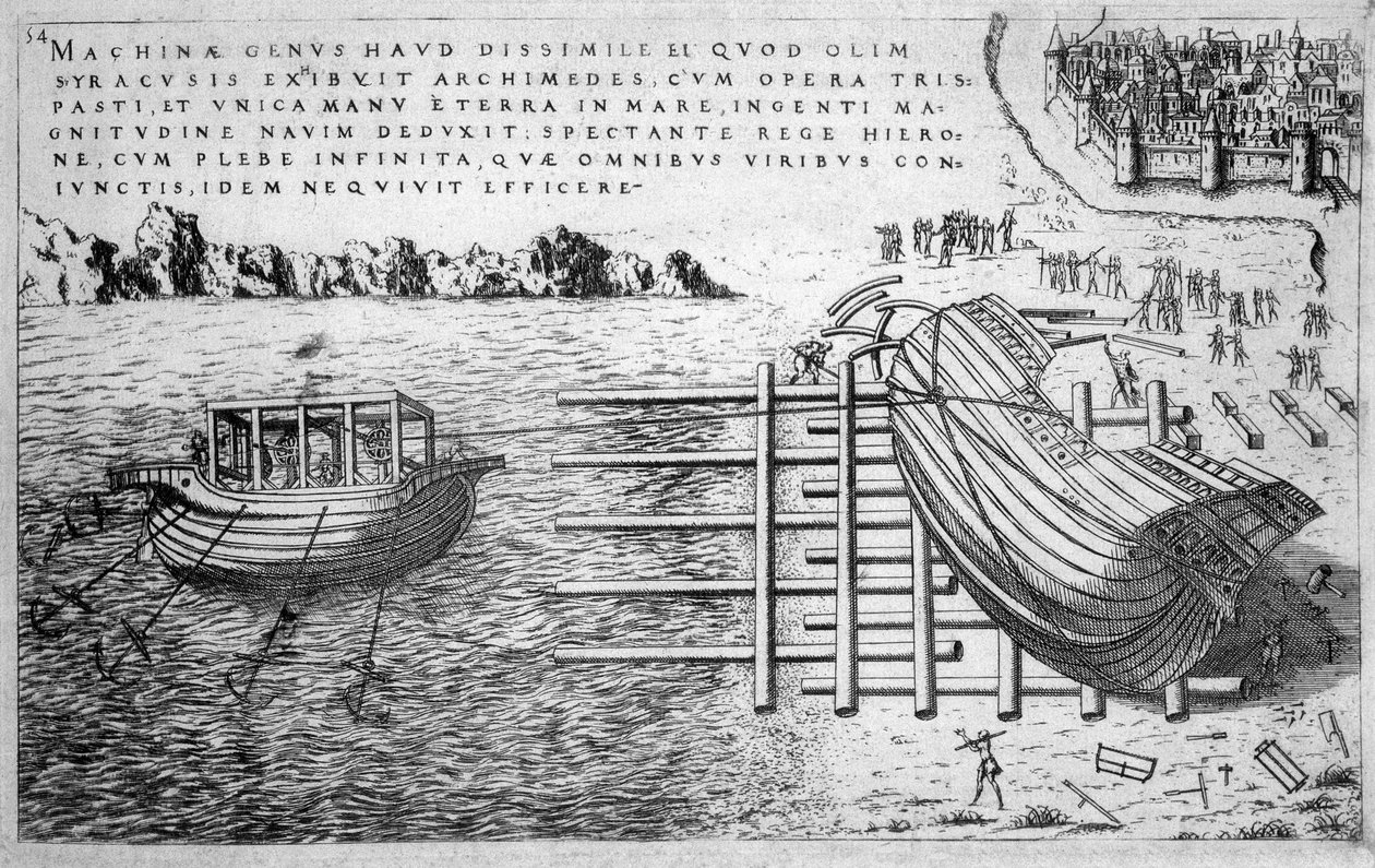 Stroj na spouštění lodí v 16. století - ed. 1578 od Unknown artist